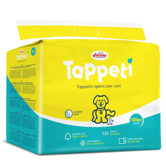 Record Tappeti 60x60cm Absorbent Pads – Extra-Large Leak-Proof Training Mats, 100 Pack