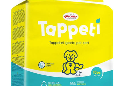 Record Tappeti Absorbent Training Pads 60x60cm – Leak-Proof, Quick-Dry Design, 10 Pack
