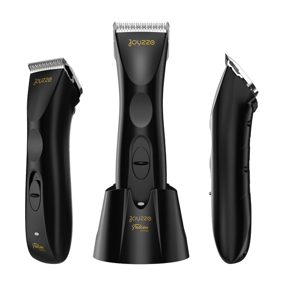 Joyzze Falcon Cordless Clipper – Quiet Two-Speed Grooming Tool with No. 10 Blade, Black
