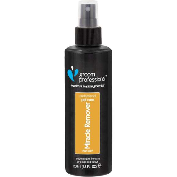 Groom Professional Miracle Remover 200ml – Fast-Acting Stain Removal Spray for Fur