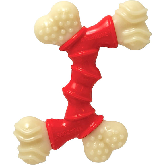 Nylabone Extreme Double Bone Chew Toy – XL Durable Bacon-Flavored Design for Heavy Chewers