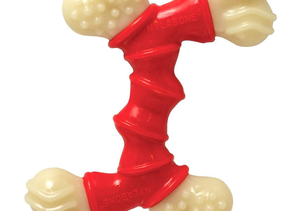 Nylabone Extreme Double Bone Chew Toy – XL Durable Bacon-Flavored Design for Heavy Chewers