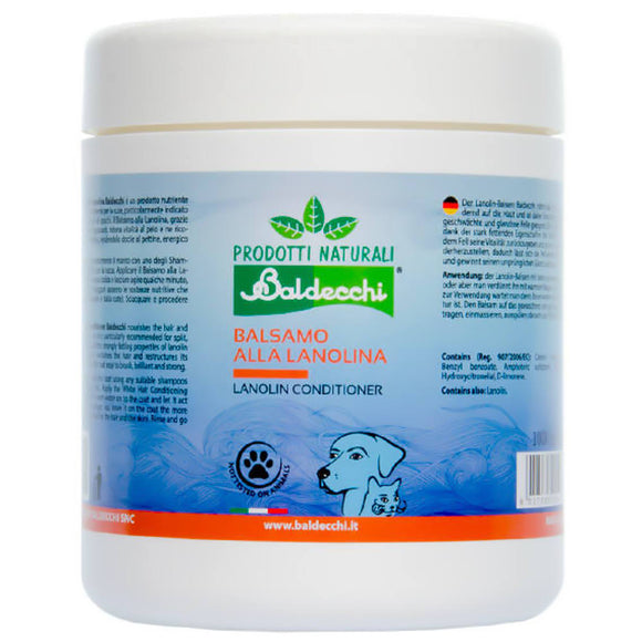 Baldecchi Lanolin Conditioner – Concentrated Regenerating Formula for Damaged and Dull Coats, 1L
