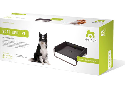 Maelson Soft Bed Tan – Solid Framed Dog Bed, Beige, Large Size 86cm, Supportive Comfort