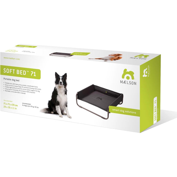 Maelson Soft Bed Tan – Solid Framed Dog Bed, Beige, Large Size 86cm, Supportive Comfort