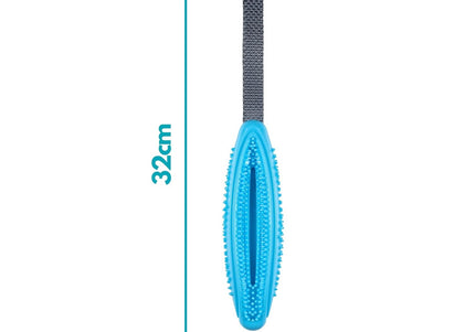 Nuzzle Puzzle Fling N Forage Stick – Rubber Dog Toy with Handle, Durable Treat Dispenser