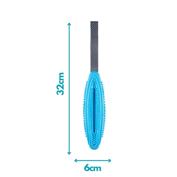 Nuzzle Puzzle Fling N Forage Stick – Rubber Dog Toy with Handle, Durable Treat Dispenser