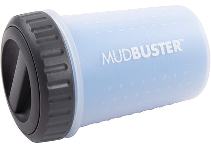 Dexas Lidded Mudbuster Medium – Closeable Silicone Paw Cleaner, Blue, Easy-Clean Design