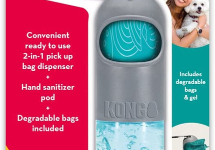 KONG Mini HandiPOD Clean Dispenser – Compact Bag Holder with Integrated Disinfectant Wipes