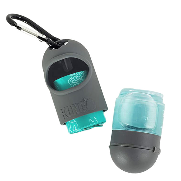 KONG Mini HandiPOD Interchangeable Starter Kit – Compact Bag Dispenser with Disinfectant and Flashlight