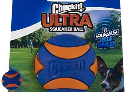 Chuckit! Ultra Squeaker Ball Small 5cm – Bouncy Rubber Ball with Built-In Squeaker