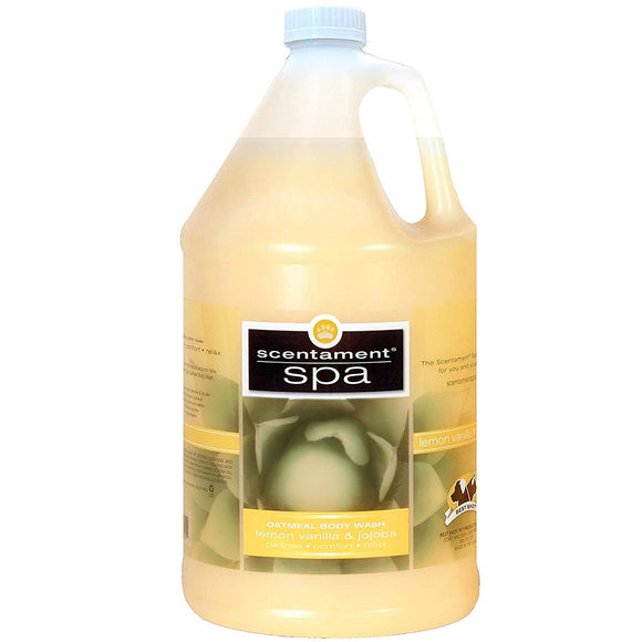 Best Shot Spa Oatmeal Body Wash – Concentrated Vanilla Lemon Formula, Gentle on Dry Sensitive Skin, 3.8L