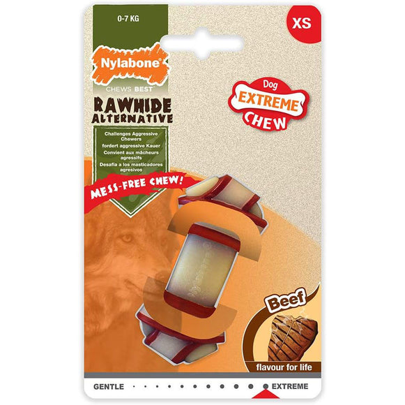 Nylabone Extreme Beef Knot Chew – Large Durable Beef-Flavored Chewing Toy
