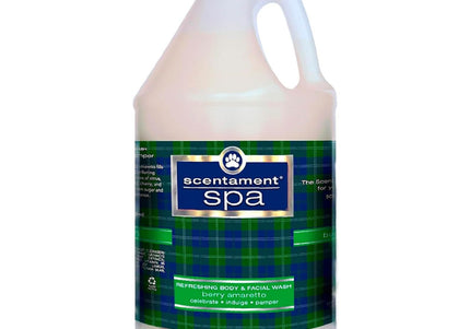 Best Shot Spa Berry Amaretto Face & Body Wash – Concentrated Relaxing Cleanser with Cranberry and Vanilla, 3.8L
