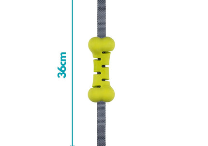 Nuzzle Puzzle Fling N Forage Bone 36cm – Rubber Bone with Handles, Versatile Fetch and Treat Toy