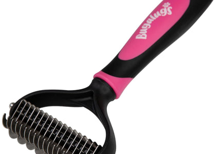 Bugalugs Dematting Rake – Double-Sided Hook Blade, Ergonomic Handle for Tangle Removal
