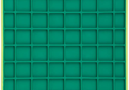 LickiMat Mini Tuff Playdate Green – Hard Checkered Licking Mat, Small Size, Durable Design