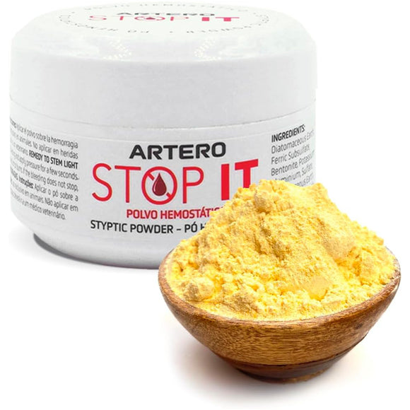 Artero Stop It Styptic Powder 14g – Fast-Acting Bleeding Control Formula, Compact Jar