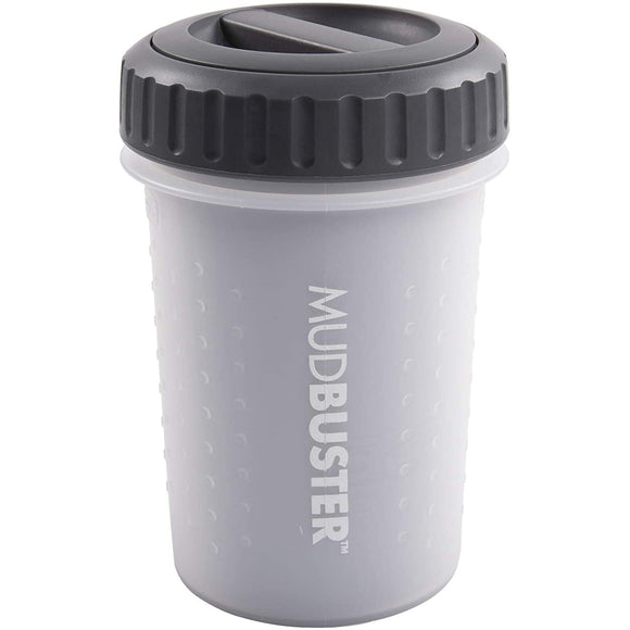 Dexas Lidded Mudbuster Medium – Closeable Silicone Paw Cleaner, Blue, Easy-Clean Design