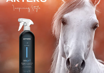 Artero Angel Shampoo – Purple Pigment Formula for Gray and White Horses, 1L Bottle