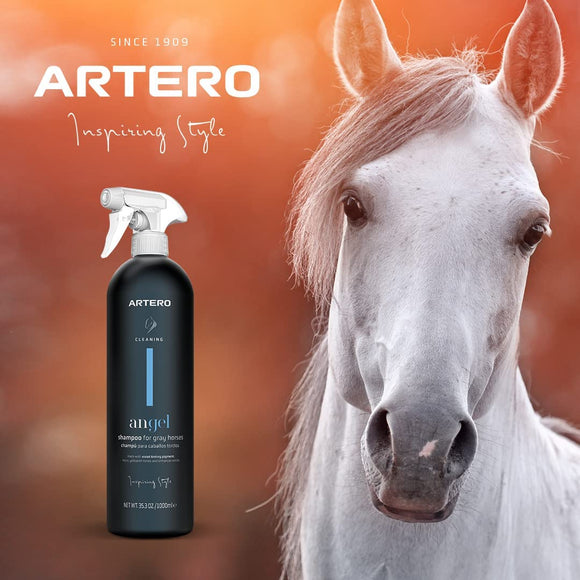 Artero Angel Shampoo – Purple Pigment Formula for Gray and White Horses, 1L Bottle