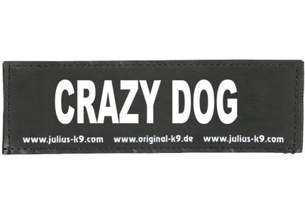 Julius K9 Crazy Dog Patch Set – Velcro Attachment, Small Size, 2 Pieces