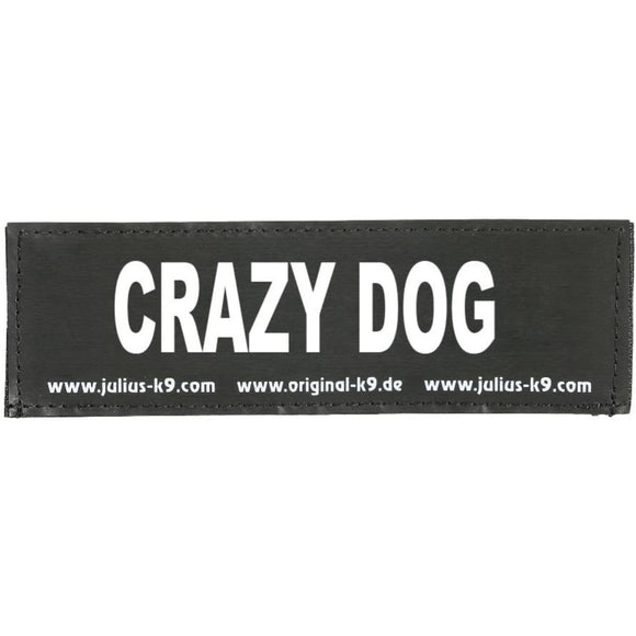 Julius K9 Crazy Dog Patch Set – Velcro Attachment, Small Size, 2 Pieces