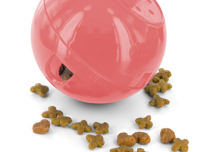 PetSafe SlimCat Interactive Feeder – Light Pink Cat Treat Toy and Food Dispenser, Slower Eating