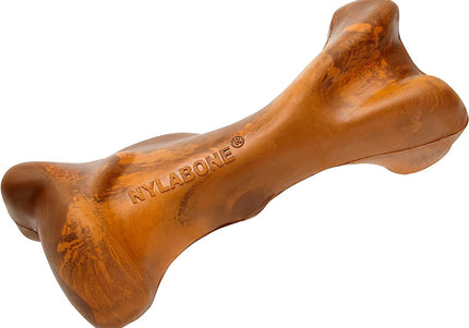 Nylabone Strong Rubber Bone – Beef Scented Durable Chew Toy, Small Size, Dark Sauce Aroma