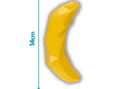 Nuzzle Puzzle Puppy Banana Treat Toy – Bouncing Floating Chew, 14cm, Banana Shape