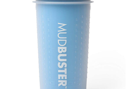 Dexas Lidded Mudbuster Large – Silicone Paw Cleaner with Secure Lid, Blue, Size L