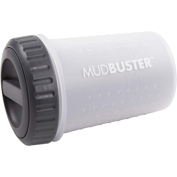 Dexas Lidded Mudbuster Medium – Closeable Silicone Paw Cleaner, Blue, Easy-Clean Design