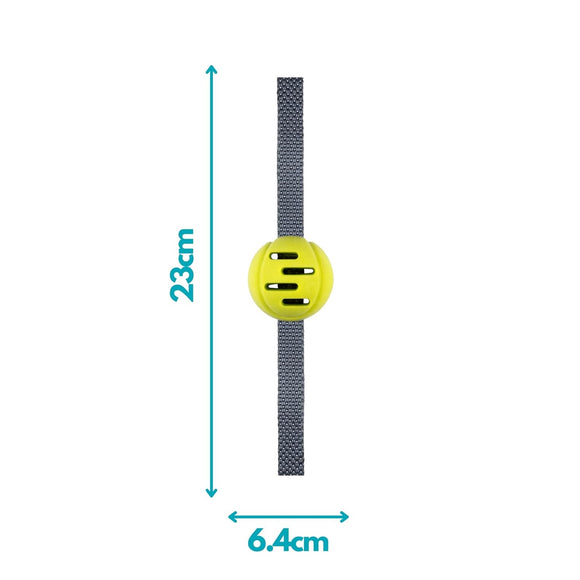 Nuzzle Puzzle Fling N Forage Ball 29cm – Rubber Dog Ball with Handles, Interactive Fetch and Treat Toy