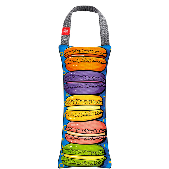 Waudog Macaron Dog Toy – Large Colorful Chew Toy with Fun Macarons Design
