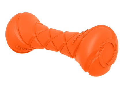 PitchDog Barbell Bone-Shaped Fetch Toy – Lightweight Durable Orange Design