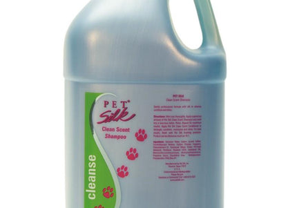 Pet Silk Clean Scent Shampoo – Concentrated 1:16 Formula, 3.8L, Refreshes and Cleans Fur