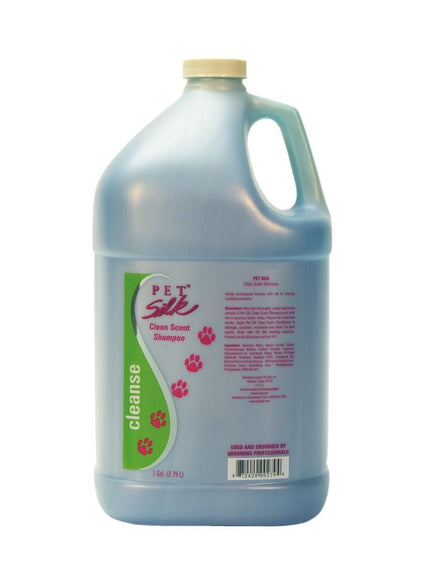 Pet Silk Clean Scent Shampoo – Concentrated 1:16 Formula, 3.8L, Refreshes and Cleans Fur