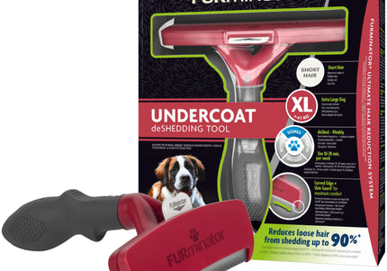 FURminator Deshedding Tool XL – Stainless Steel Edge, Ergonomic Handle, Short Hair Design