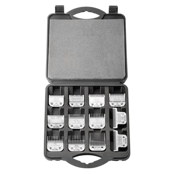 Andis Blade Storage Case – Secure Suitcase Organizer for 12 Grooming Clipper Blades
