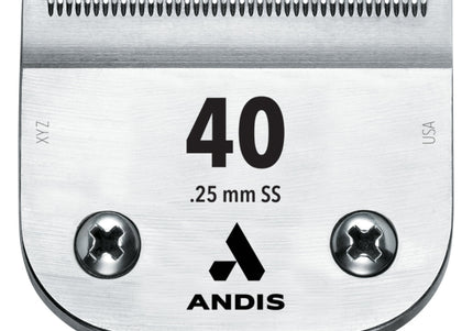 Andis UltraEdge No. 40SS Surgical Blade – 0.25mm Stainless Steel, Precision Cutting