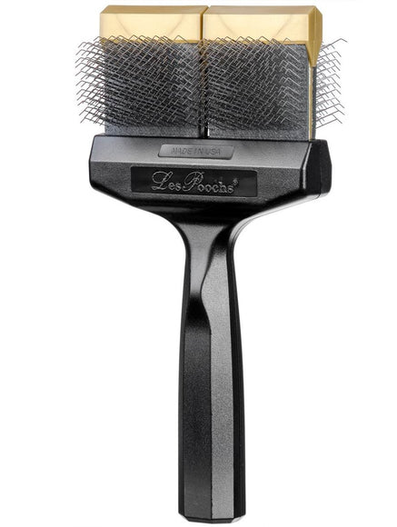 Les Poochs Gold Finishing Brush 9cm – Soft Flexible Bristles, Premium Coat Smoother