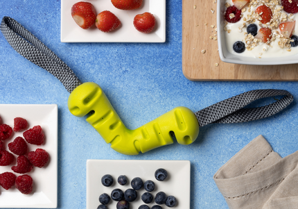 Nuzzle Puzzle Fling N Forage Dart 30cm Rubber Toy – Handles, Treat Dispensing, Interactive Play