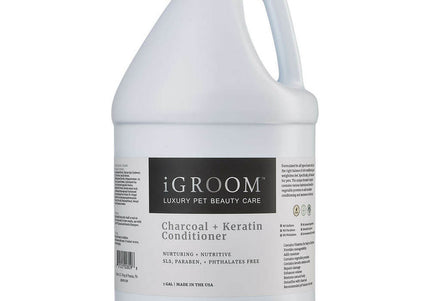iGroom Charcoal Keratin Conditioner – Detoxifying Moisturizing Formula, Concentrate 1:16, 3.8L