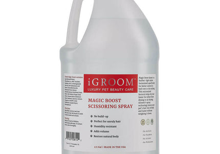 iGroom Magic Boost Scissoring Spray – Nourishing Volumizing Formula, Fast-Drying, 1.9L