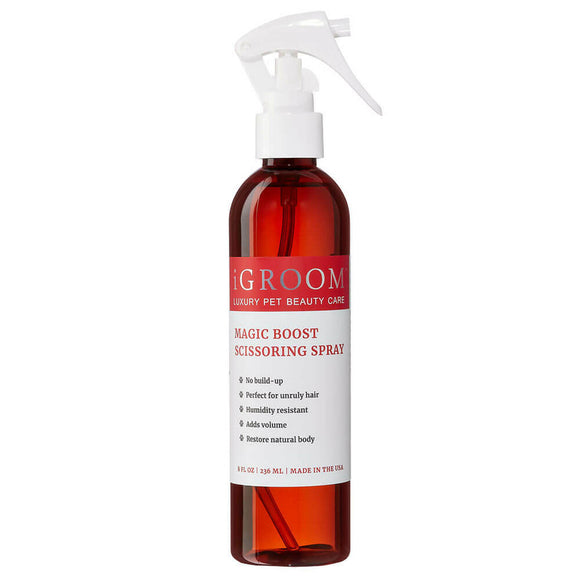 iGroom Magic Boost Scissoring Spray – Nourishing Volumizing Styling Formula, Fast-Drying, 236ml