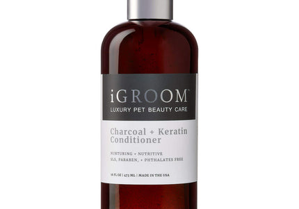 iGroom Charcoal Keratin Conditioner – Detoxifying Moisturizing Formula with Keratin, 473ml