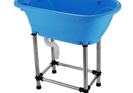 GroomStar Small Animal Bath Tub – Blue Lightweight Basin, Ideal for Compact Spaces