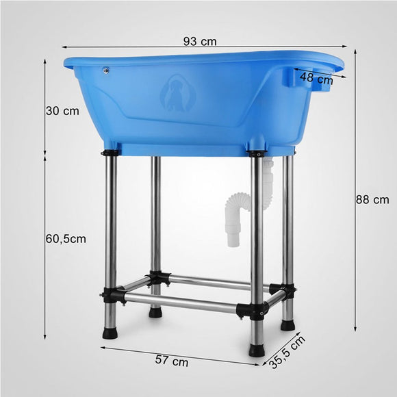GroomStar Small Animal Bath Tub – Blue Lightweight Basin, Ideal for Compact Spaces