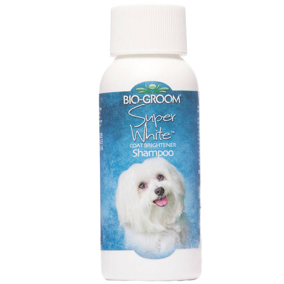 Bio-Groom Super White Shampoo – Brightening Formula, Enhances White Coat Color, 59ml