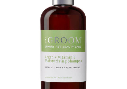 iGroom Argan Vitamin E Shampoo – Moisturizing Concentrate, Deep Cleansing Formula, 473ml